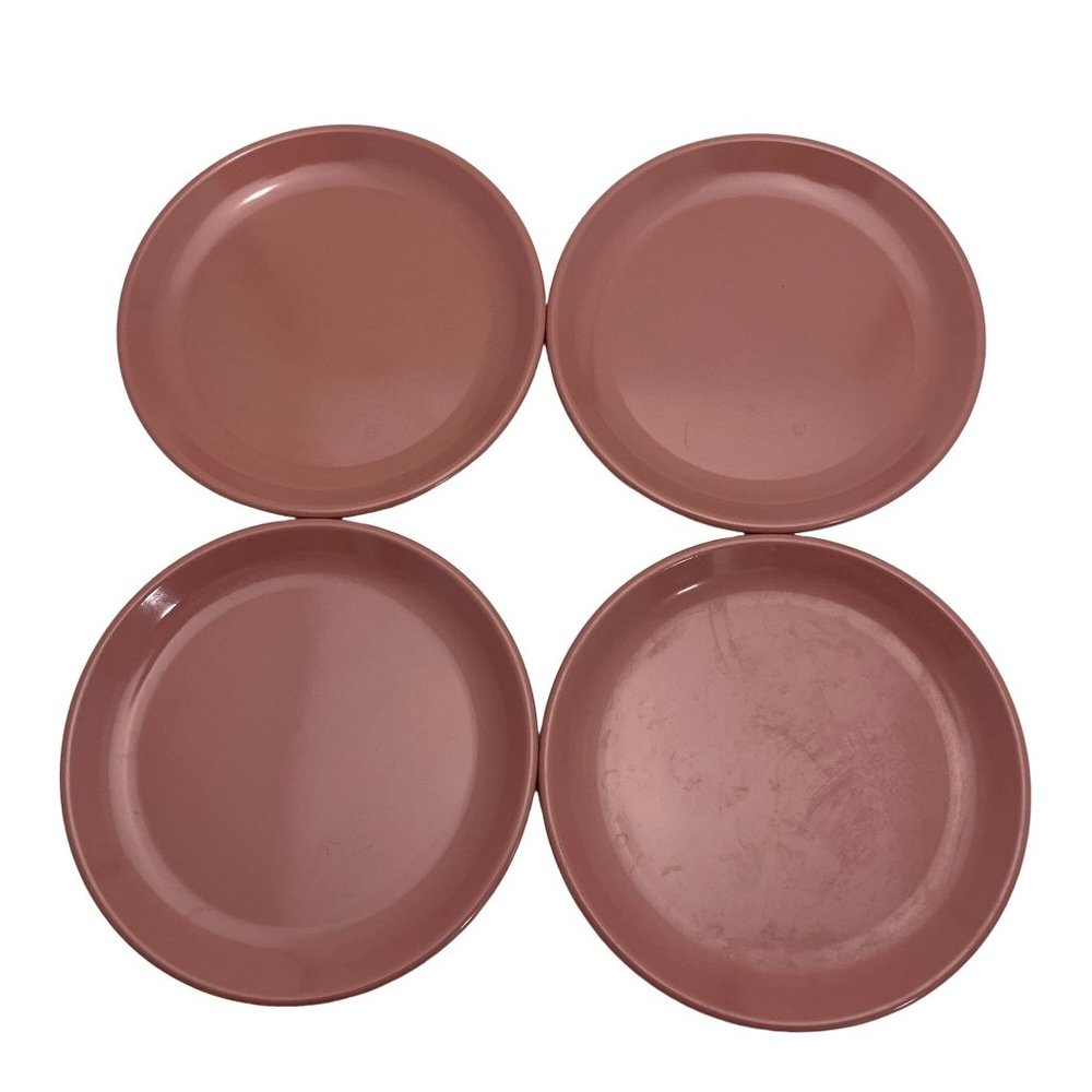 VTG Rubbermaid 3840 3838 3836 3813 Melamine Dusty Rose Pink Place Settings x 4 - Picture 8 of 12